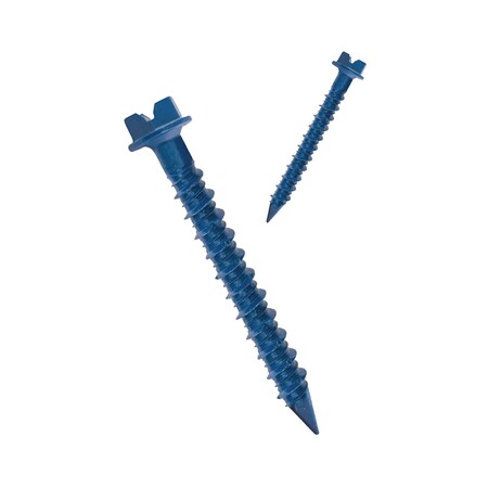 Nuvo Iron 1/4 in Dia., Slotted Hex, 1-3/4 in L, Steel Blue Ruspert Coating 14134-CHH-ASJ